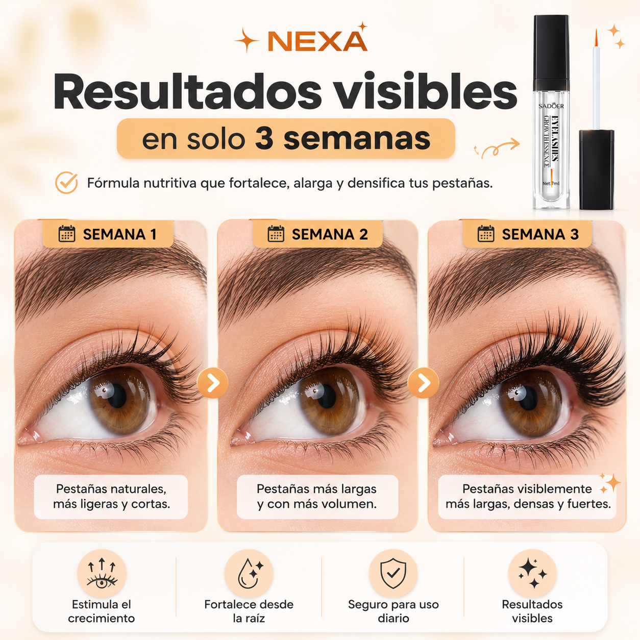 (Promo 2x1🤩) Serum Crecimiento Cejas y Pestañas 300%